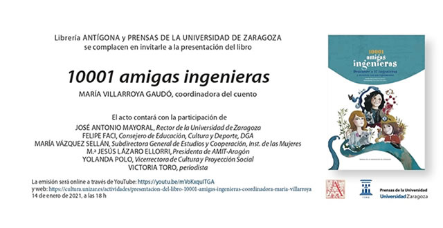 Presentación online del libro 10001 amigas ingenieras en Librería Antígona